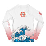 Kids White Wave Rash Guard