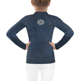 Blue Grunge Rash Guard - Kids