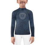 Blue Grunge Rash Guard - Kids