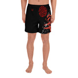 A Night in Tokyo Red Kanji Men's Athletic Long Shorts