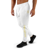 White Greek and Gold Premium Design Men's Joggers