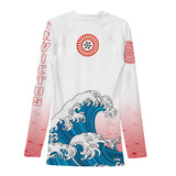 Men's White Wave Rash Guard