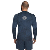 Blue Grunge Rash Guard - Men's
