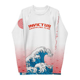 Men's White Wave Rash Guard