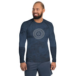 Blue Grunge Rash Guard - Men's