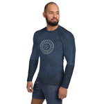 Blue Grunge Rash Guard - Men's