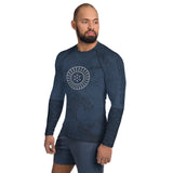 Blue Grunge Rash Guard - Men's