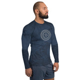 Blue Grunge Rash Guard - Men's