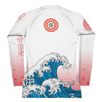 Women's White Wave Rash Guard
