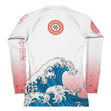 Women's White Wave Rash Guard