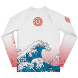 Youth White Wave Rash Guard