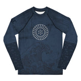 Blue Grunge Rash Guard - Youth