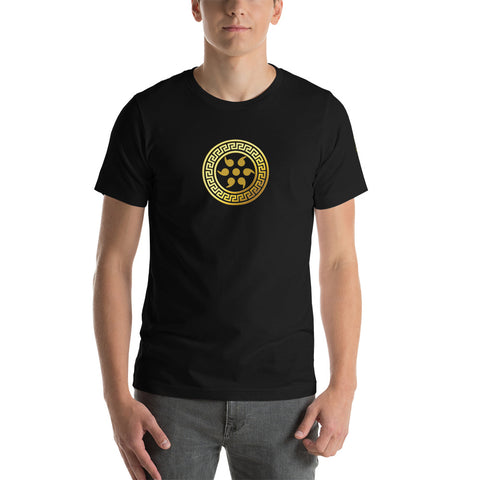 Greek and Gold Shield Short-Sleeve Unisex T-Shirt